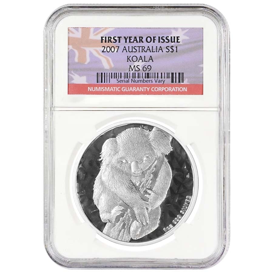 2007 1 oz Silver Koala Perth NGC MS 69 FYOI | Bullion Exchanges
