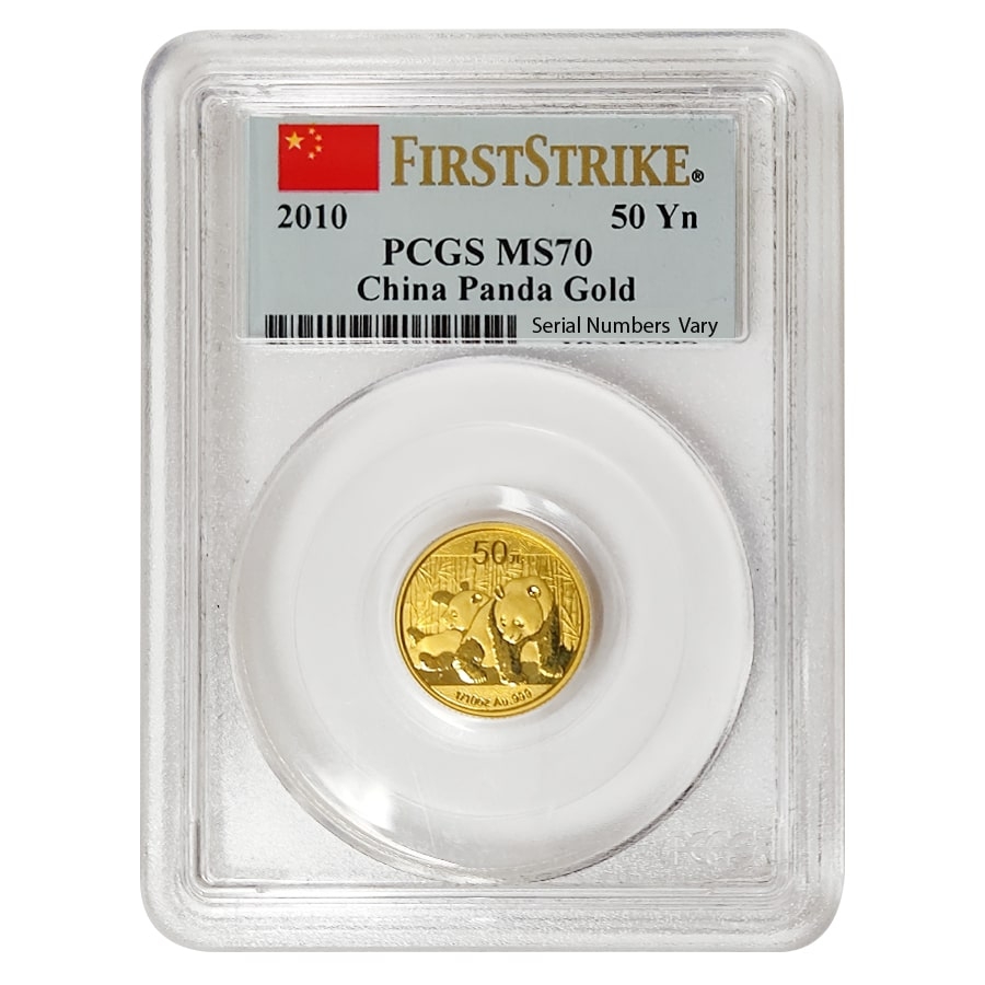 2010 1/10 oz China Gold Panda PCGS MS 70 FS | Bullion Exchanges