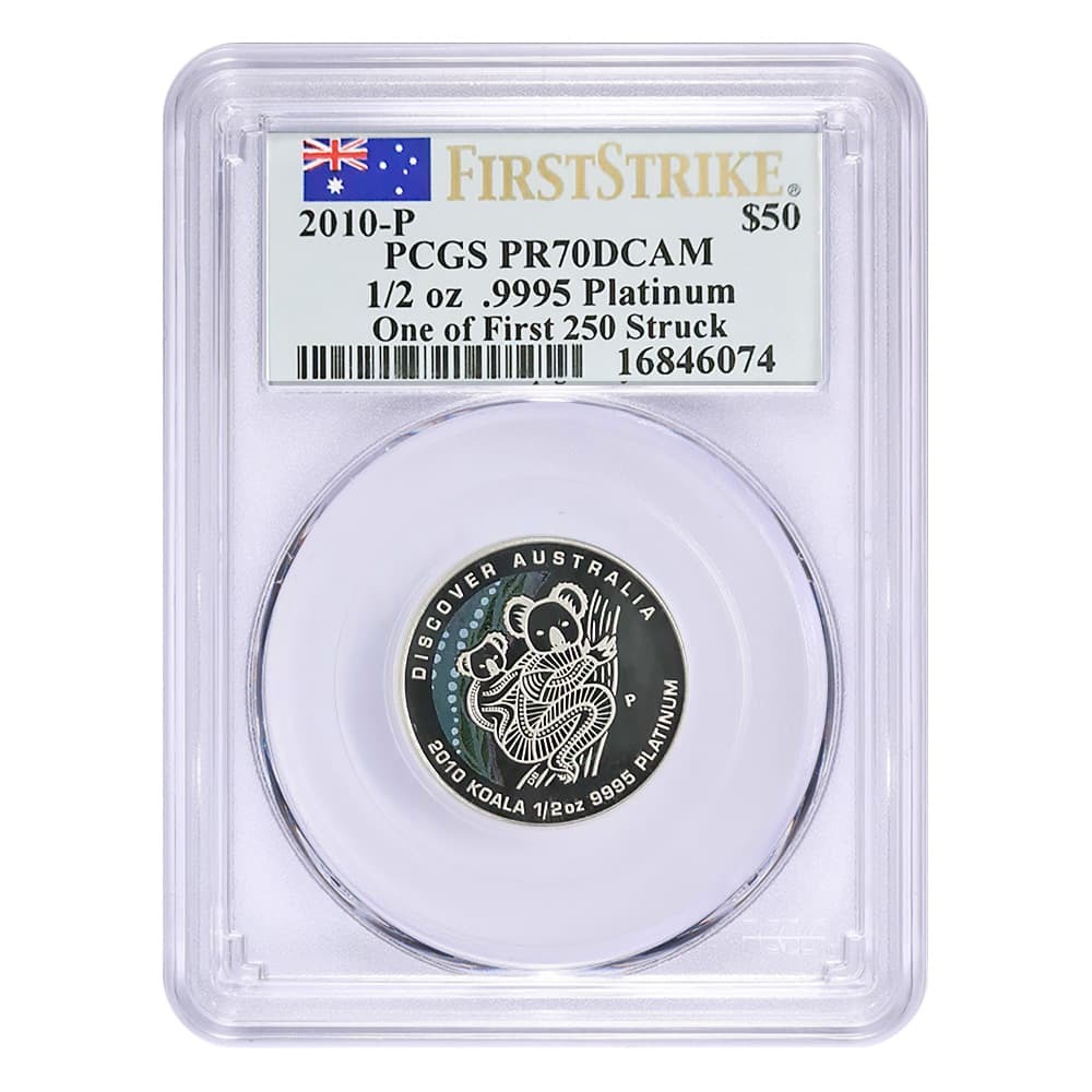 2010 1/2 oz Platinum Koala Perth Mint PCGS PF 70 DCAM FS