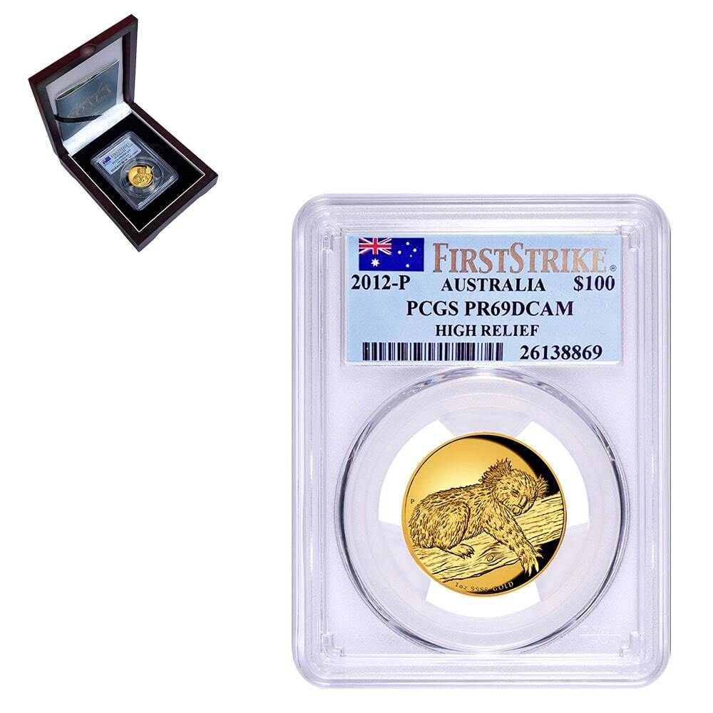 2012 1 oz Proof Gold Australian Koala High Relief PCGS PF 69