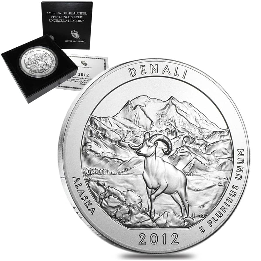 2012-P 5 oz Silver ATB Alaska Denali | Bullion Exchanges
