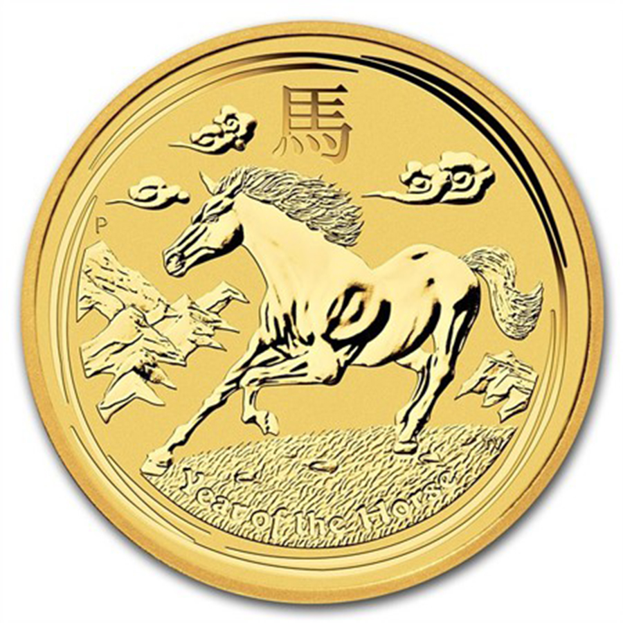 2014年 オーストラリア 干支 馬 2014 1/20 oz Gold Lunar Year of the Horse Coin Series 2 (In Cap)