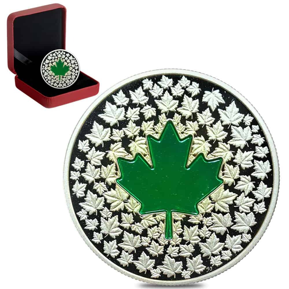 2014 Canada 1 oz Maple Leaf Impression Proof Silver Coin