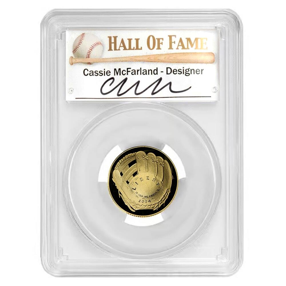 コレクション National Baseball Hall Gold Coin 2014 National Baseball Hall of Fame Uncirculated $5 Gold Coin [BHF