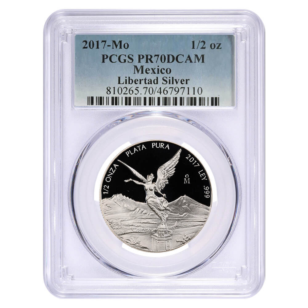2017 1/2 oz Proof Mexican Silver Libertad Coin PCGS PF 70 DCAM
