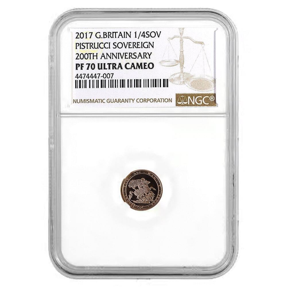 2017 Great Britain Proof Gold 1/4 Sovereign NGC PF 70 UCAM