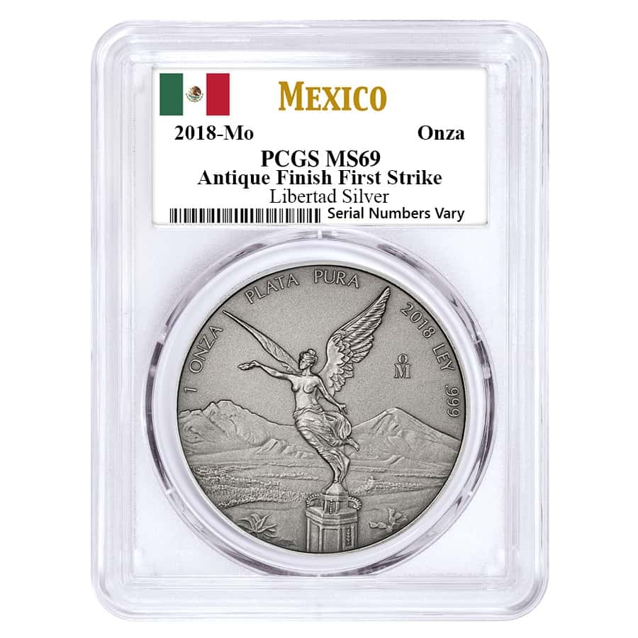 2018 1oz Antique Silver Libertad PCGS MS 69 FS|Bullion Exchanges