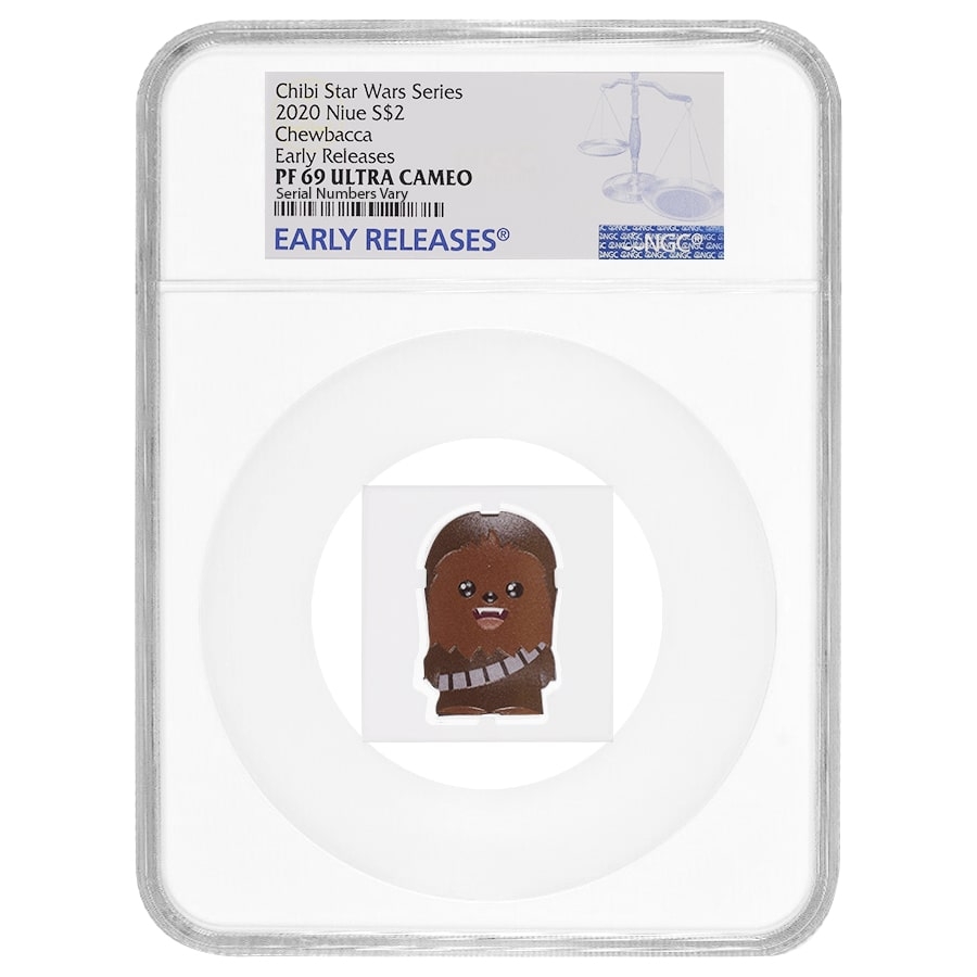 2020 1 oz Colorized Silver Star Wars - Chewbacca - Niue Chibi Coin  Collection NGC PF 69 UCAM ER