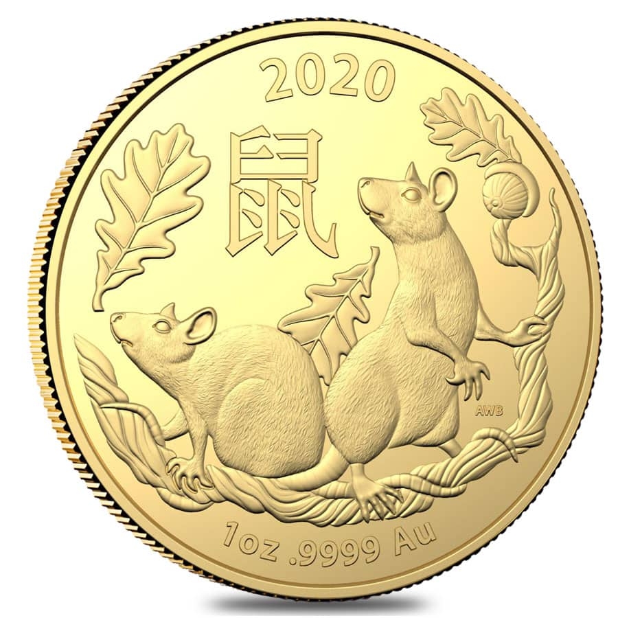 2020 1 oz Gold Lunar Rat BU | Bullion Exchanges