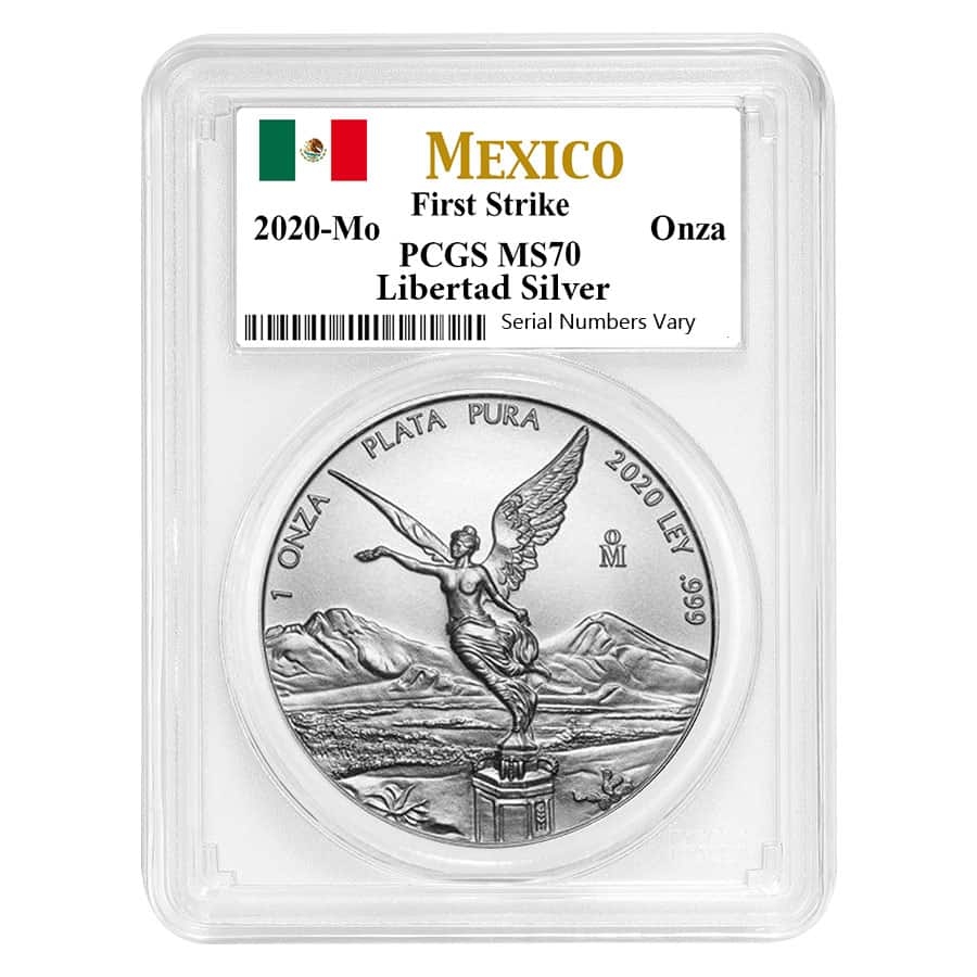 2020 1 oz Mexican Silver Libertad Coin PCGS MS 70 FS