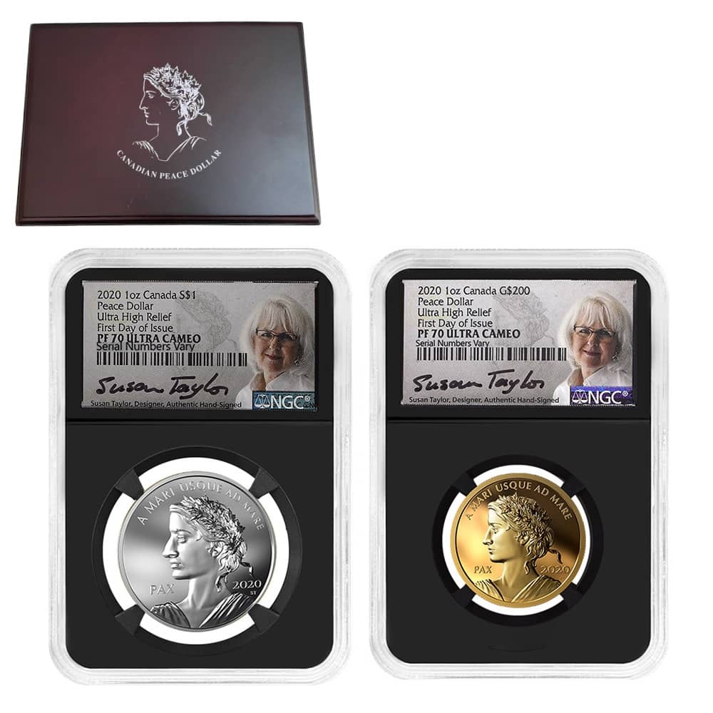 2020年カナダ、ビル・リード、シュワジ、NGCグレードシルバー $20**PF-70 UC**ボックス