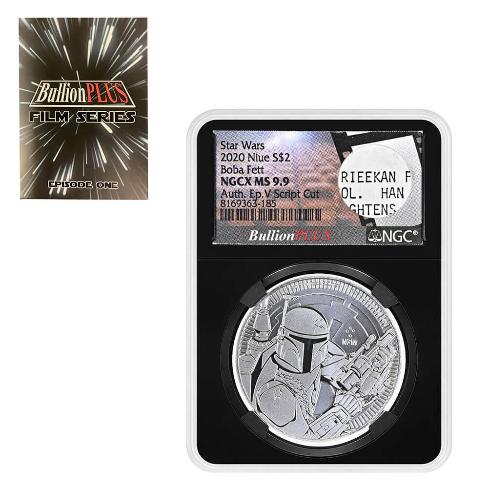 2020 Niue 1 oz Star Wars Boba Fett Silver Coin NGCX MS 9.9