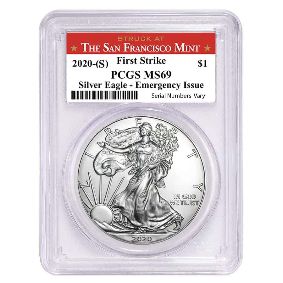 2020 (S) 1 oz Silver Eagle PC MS69FS SF Label| Bullion Exchanges
