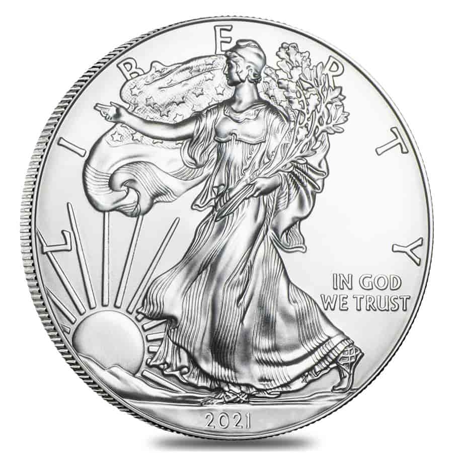 2021 1 oz Silver American Eagle $1 Coin BU