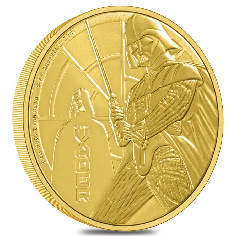 2022 Niue 1 oz Star Wars Darth Vader $250 Gold Coin .9999 Fine BU