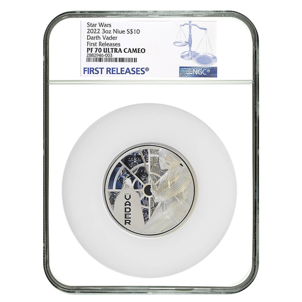 2022 Niue 3 oz Star Wars Darth Vader Proof Silver Coin NGC PF 70 UCAM FR