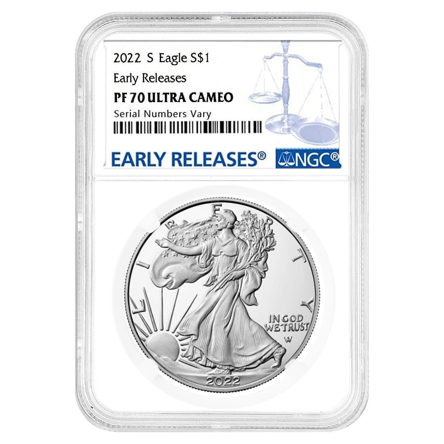 2022-S 1 oz Proof Silver American Eagle NGC PF 70 Early Releases