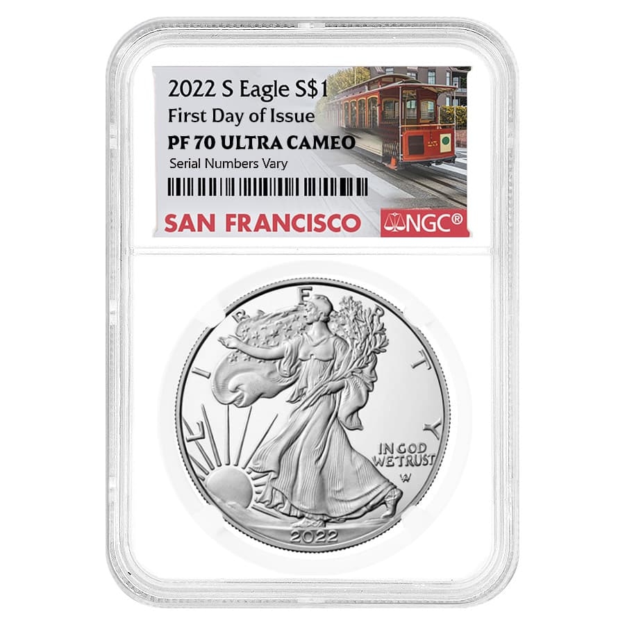 2022-S 1 oz Proof Silver American Eagle NGC PF 70 FDOI (SF Label)