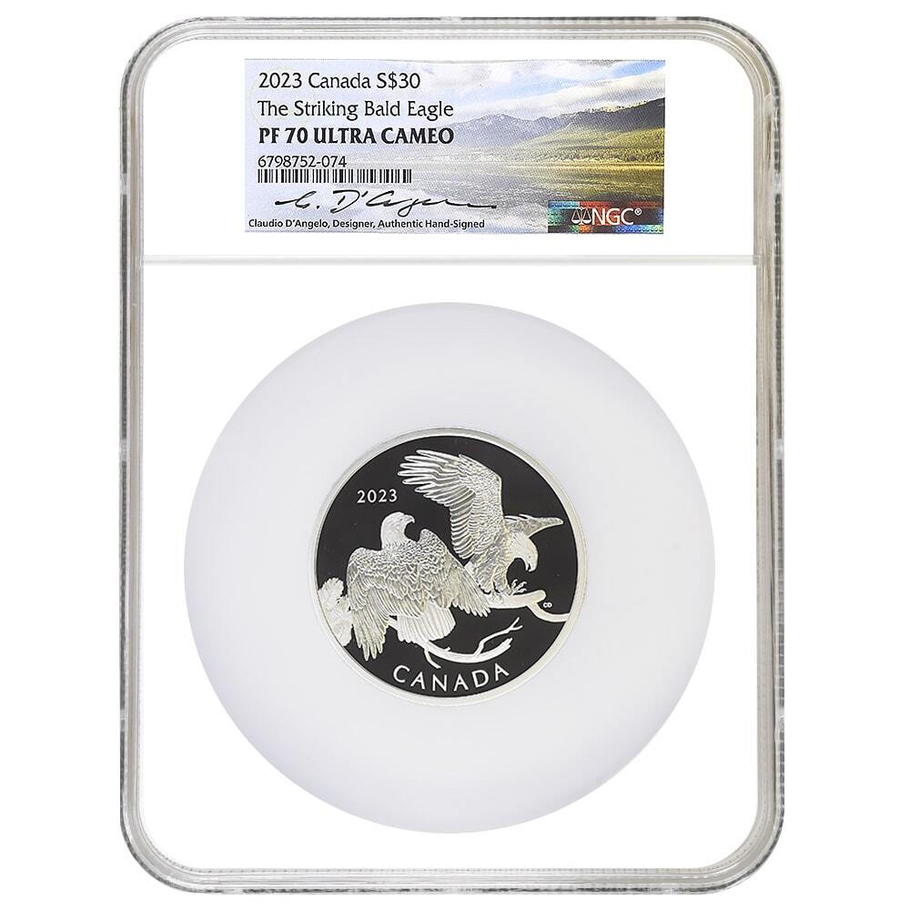 2023 2 oz Striking Bald Eagle Proof Silver Coin NGC PF 70
