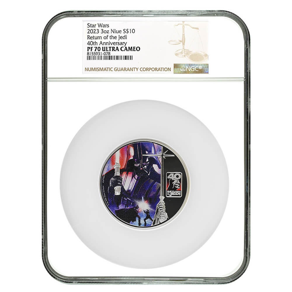 【NGC PF70】2017 スター・ウォーズ「ジェダイの帰還」銀貨 ニウエ NGC PF70】2017 スター・ウォーズ「ジェダイの帰還」銀貨 ニウエ NGC
