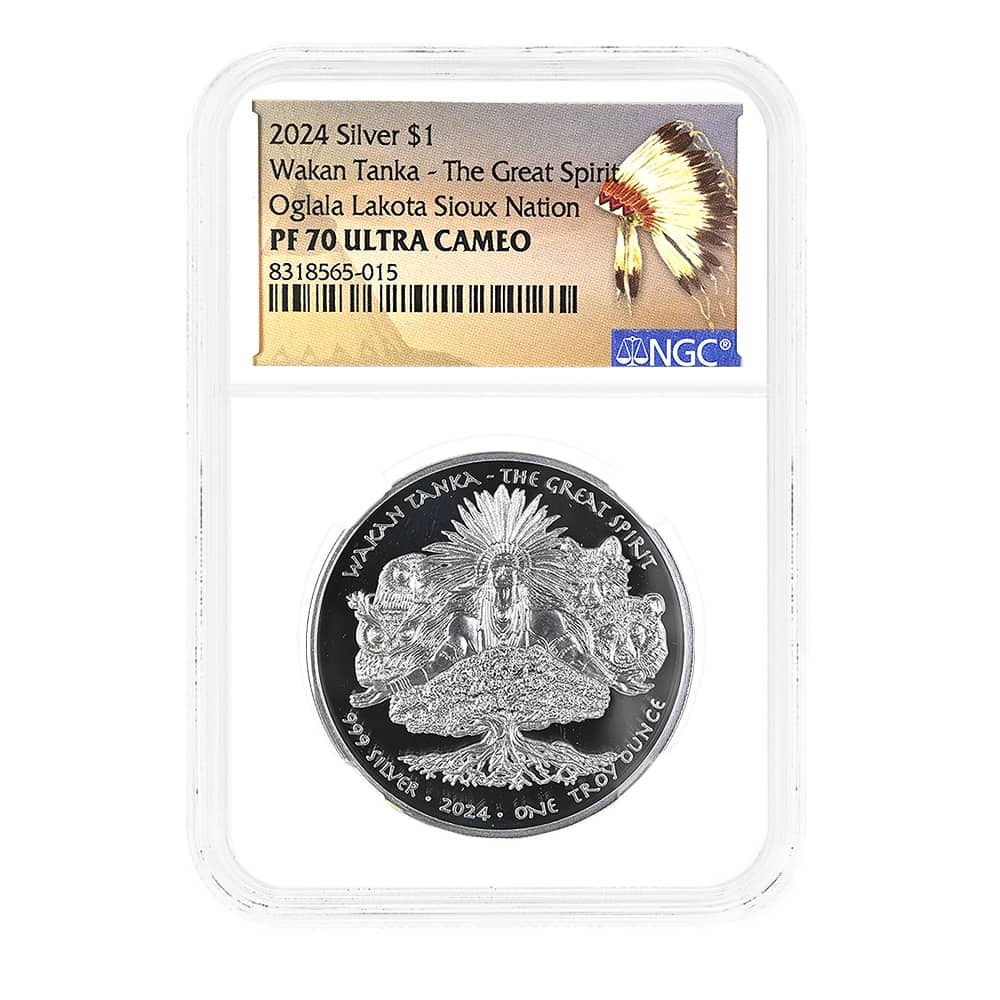 1 oz Oglala Lakota Sioux Nation Wakan Tanka Coin NGC PF 70