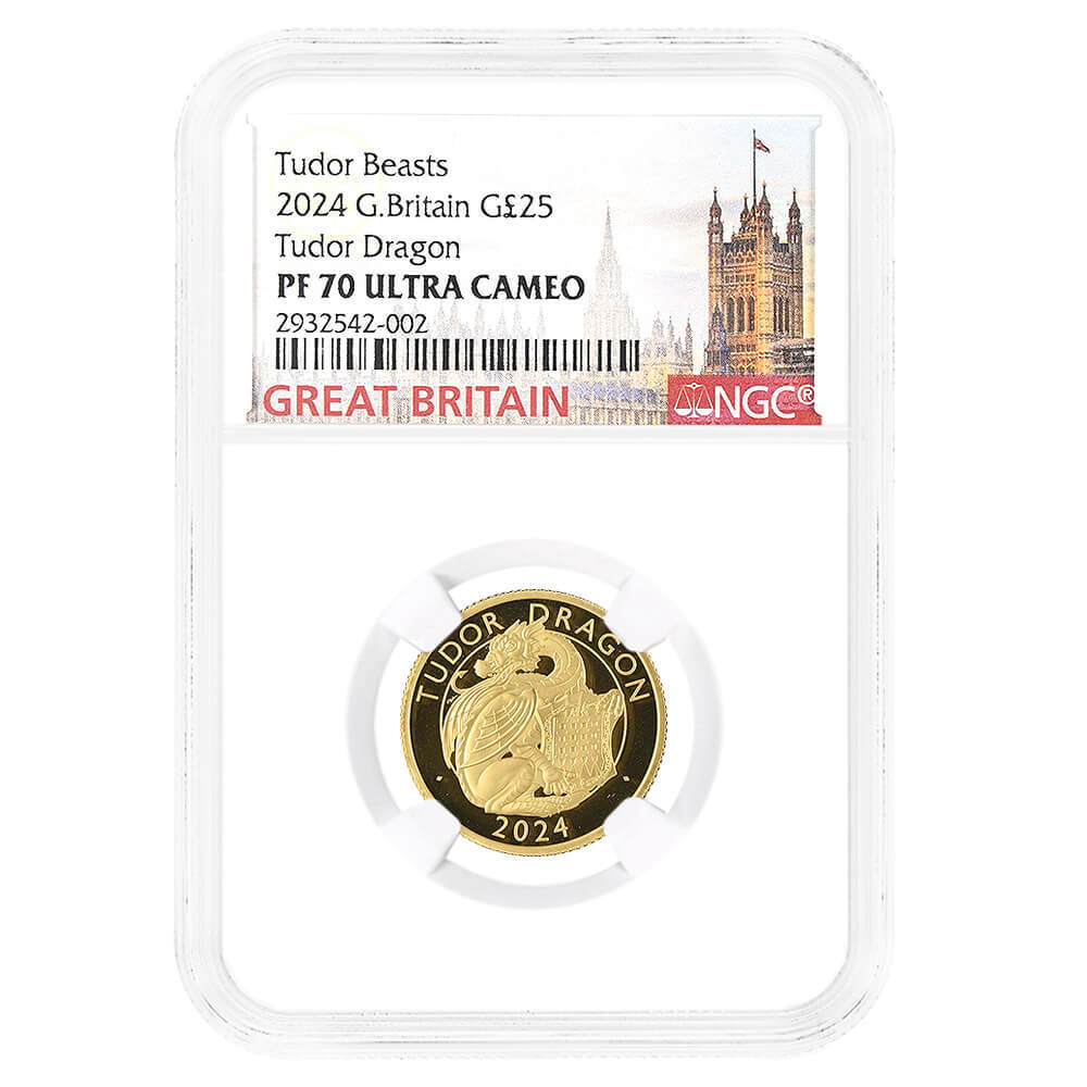 2024 1/4 oz Tudor Beasts Tudor Dragon Gold Coin NGC PF 70
