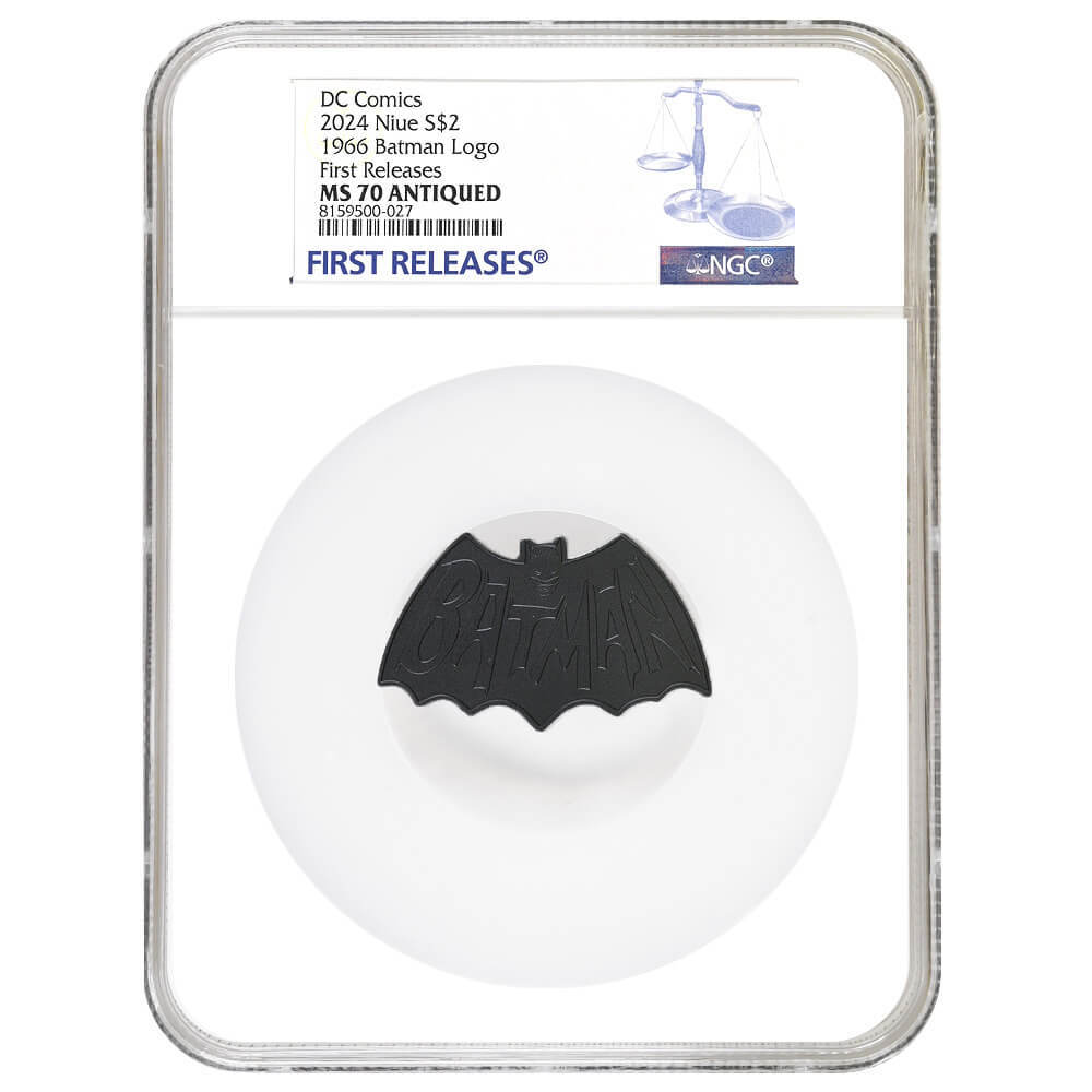 2024 1 oz DC Comics Batman Logo Silver Coin NGC MS 70 FR