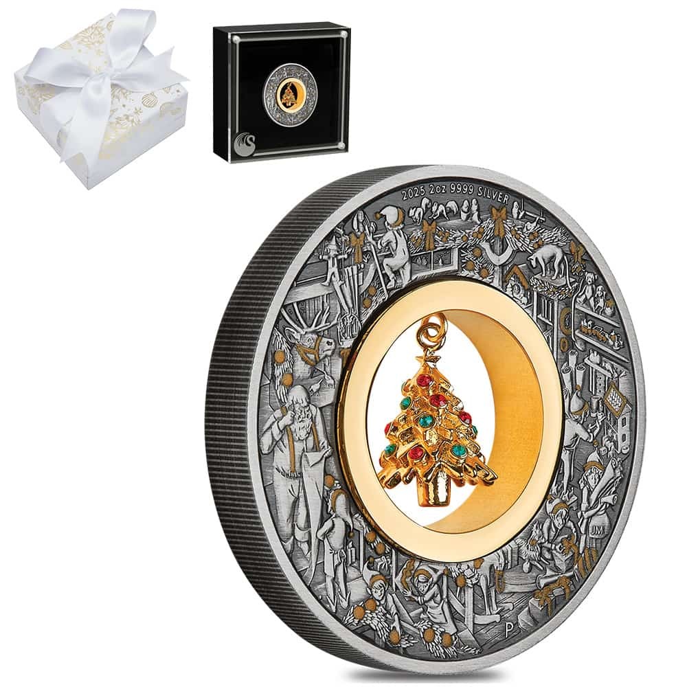 2025 2 oz Santa's Workshop Silver Coin Perth Mint