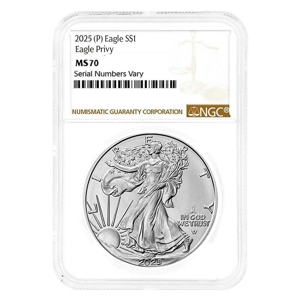 2025 Eagle Privy 1 oz Silver American Eagle NGC MS 70