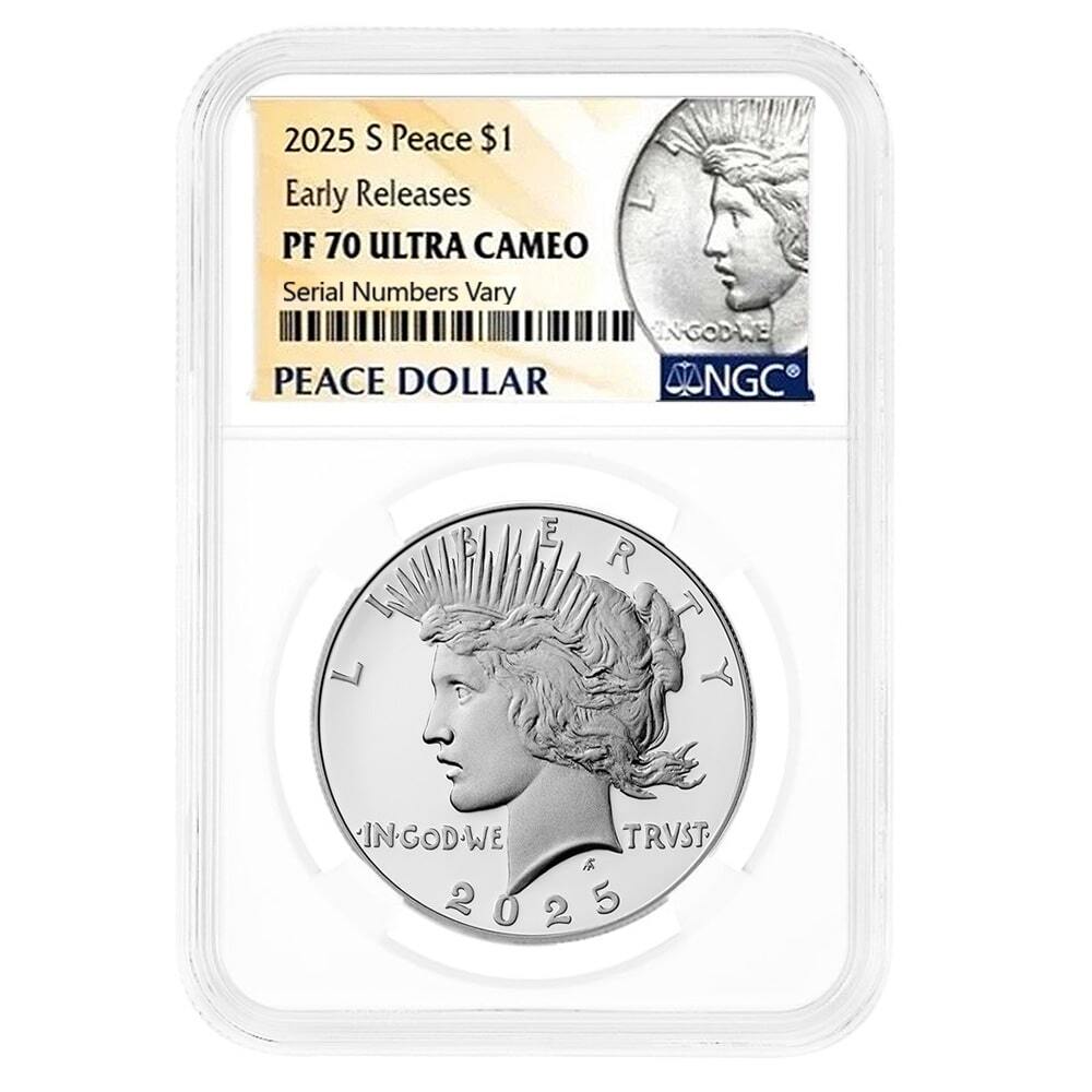 2025-S Peace Silver Dollar Coin NGC PF 70 ER (Peace Label)