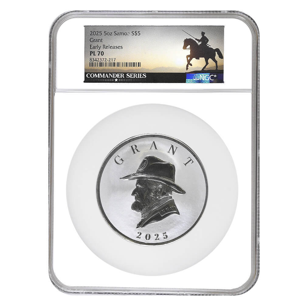2025 5 oz Commander Ulysses Grant Silver Coin NGC PL 70 ER