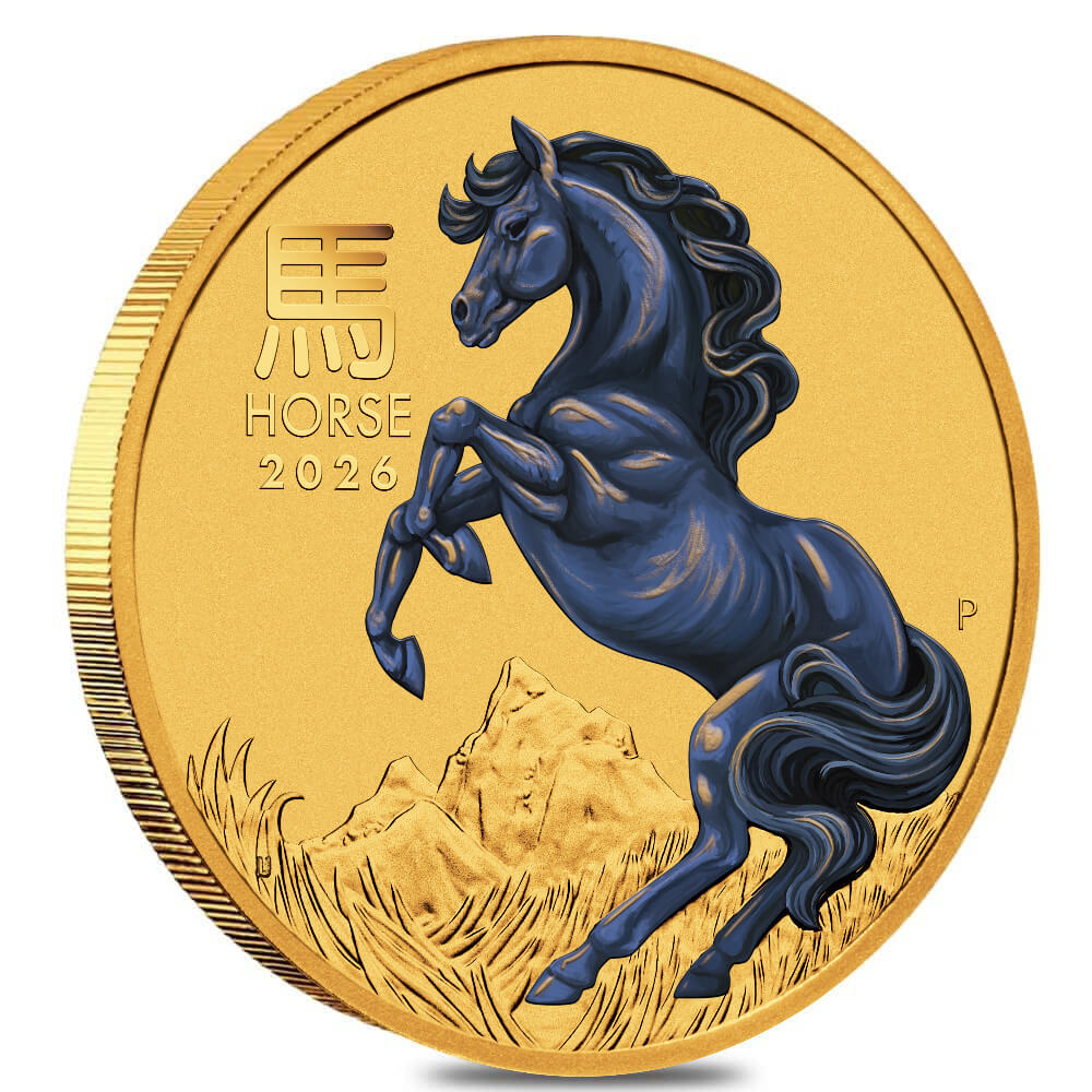 2026 1/10 oz Colorized Gold Lunar Horse BU Perth Mint