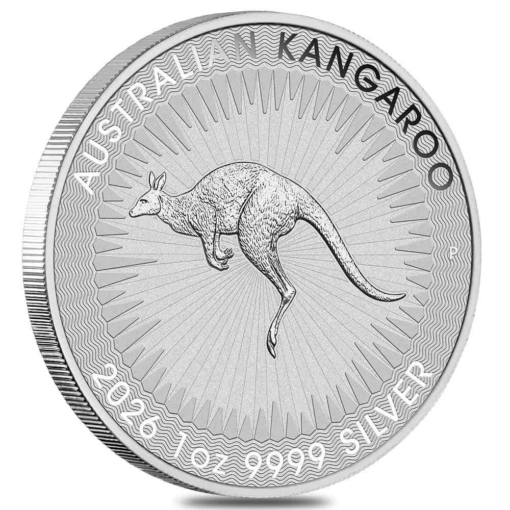 Silver At Spot 2026 1 Oz Silver Kangaroo Perth Mint BU 2026 1 Oz Australian Silver Kangaroo Perth Mint Bu Front Min 6