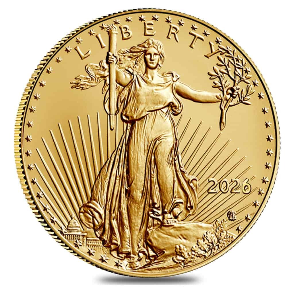 2026 1/10 oz Gold American Eagle $5 Coin BU (US Mint)