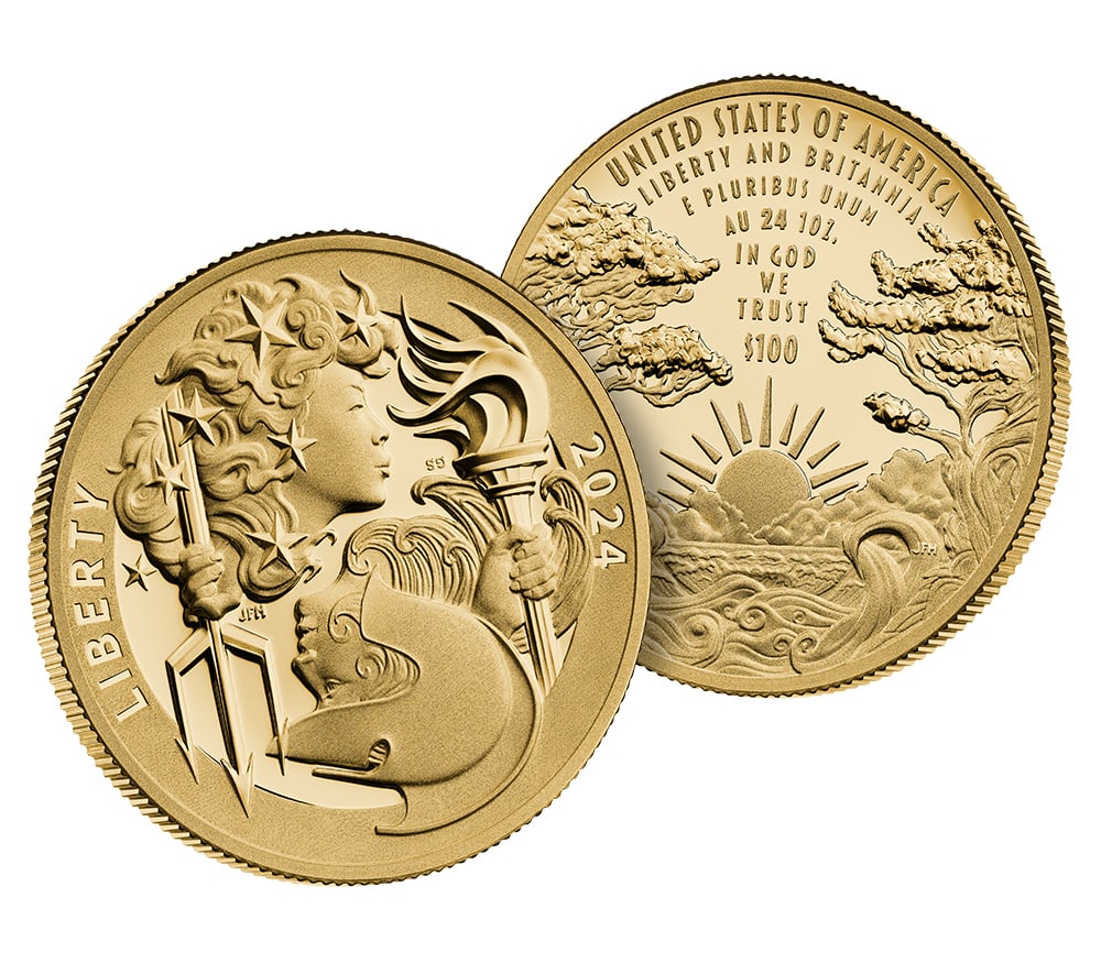 2024 W 1 oz US Liberty Britannia Proof Gold Coin