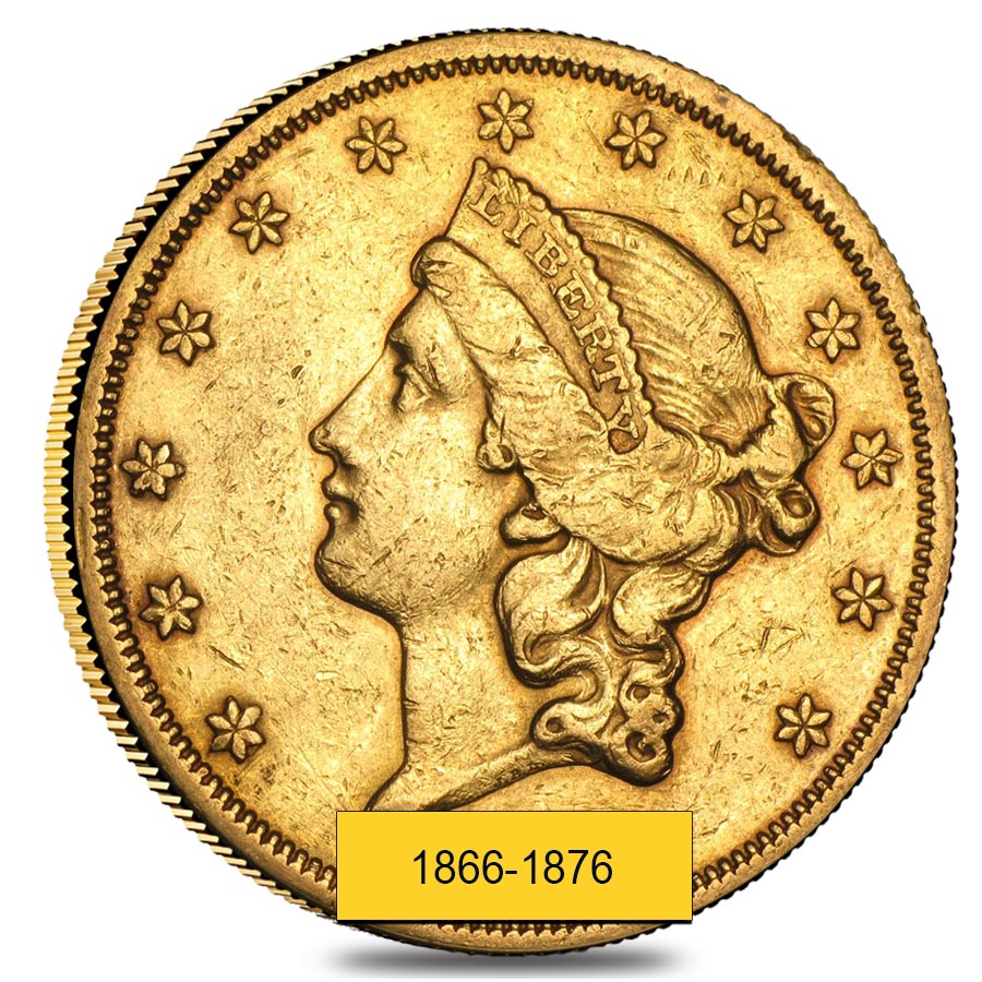 $20 Gold Double Eagle Liberty Head Type II - Extra Fine