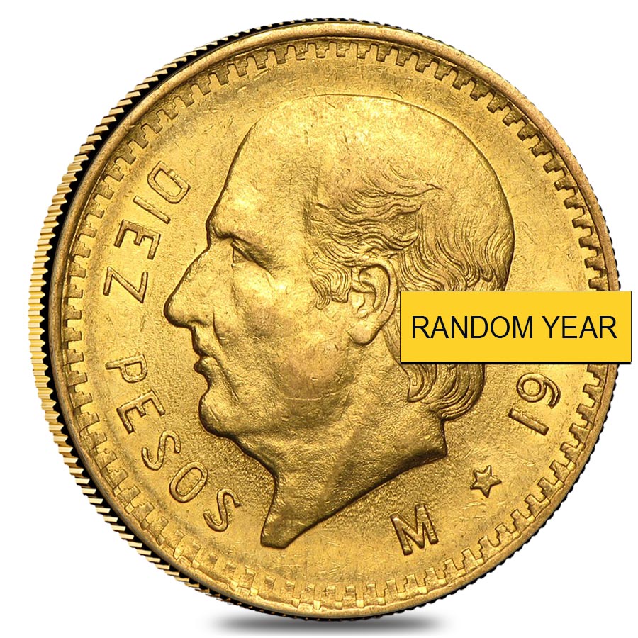 10 Pesos Mexican Gold Coin Random Year