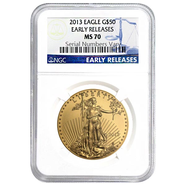 2013 1 oz $50 Gold American Eagle NGC MS 70 (Early Releases)