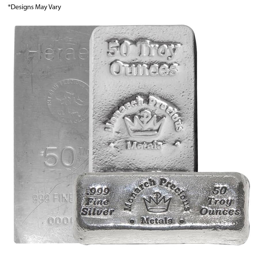 50 oz Generic Silver Bar .999 Fine | Bullion Exchanges