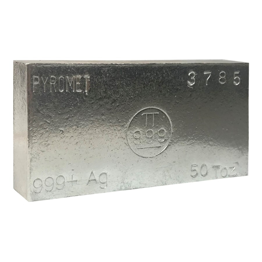 50 oz Pyromet Silver Bar .999 Fine