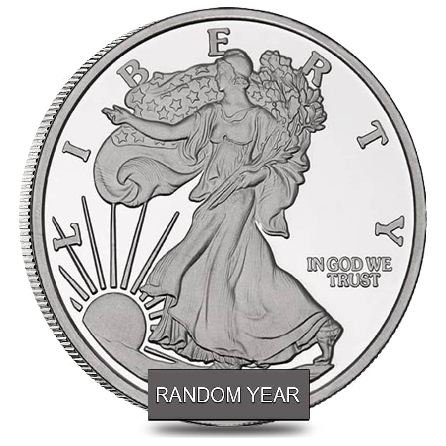 5 oz Eagle Silver Round .999 Silver (Random Year)