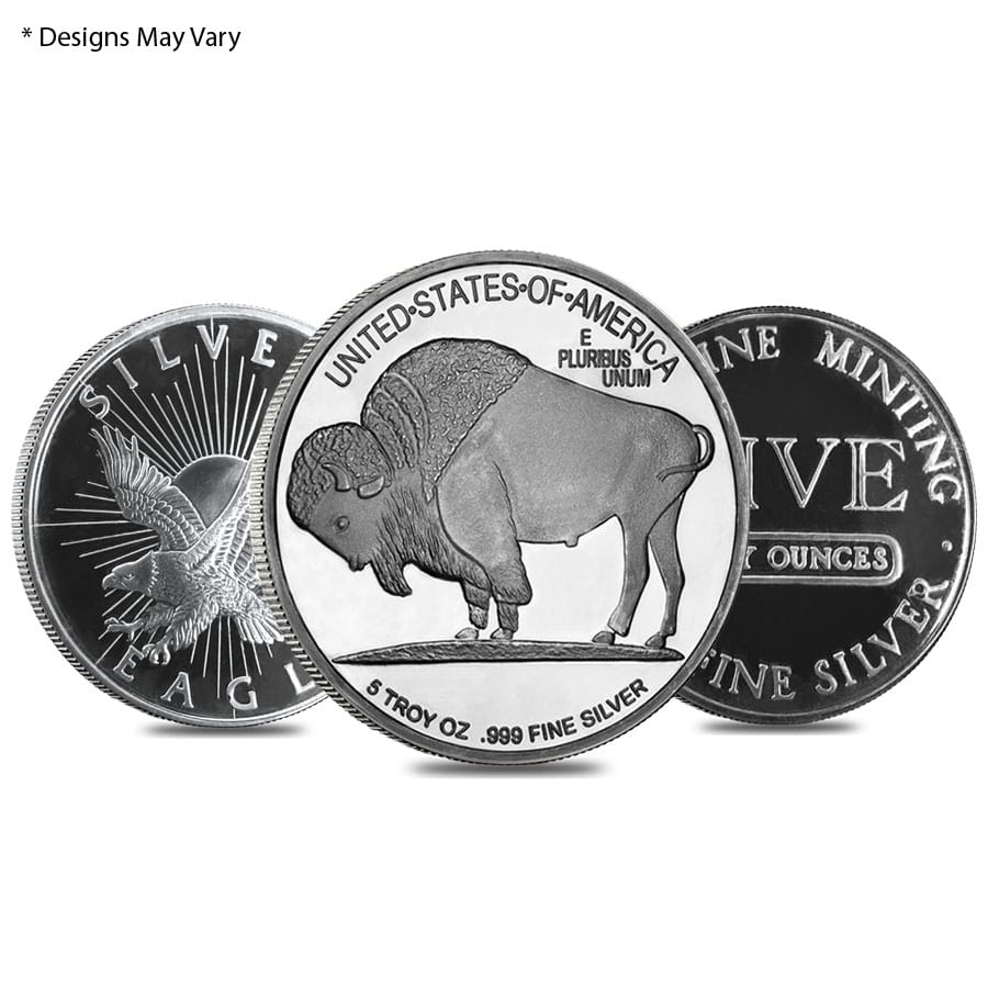 5 oz Silver Generic Rounds .999 Fine | Bullion Exchanges