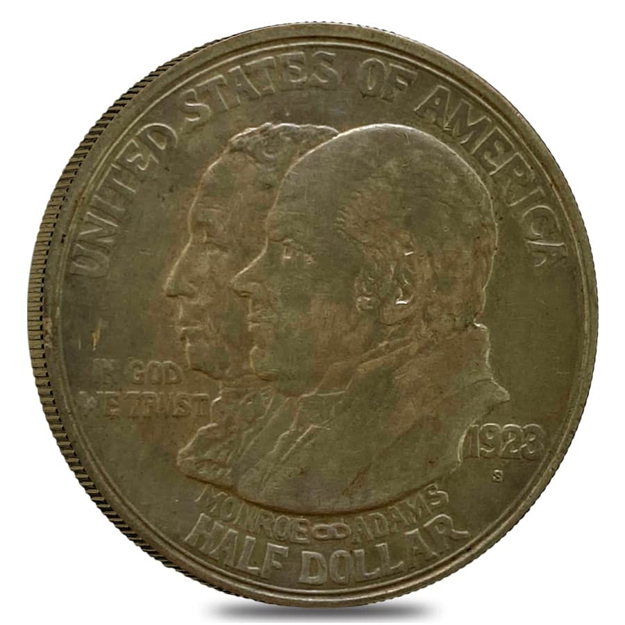 1923-S Monroe Doctrine Centennial Half Dollar 90% Silver Commem Avg Circ