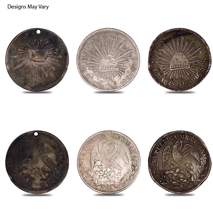 シルバー ゴールド アンティークコイン 1897 MoAM SILVER MEXICO 8 REALES CAP #13022