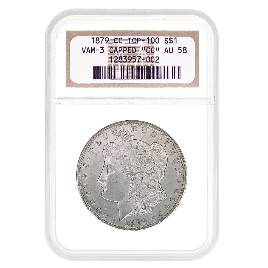 1879 CC Morgan Silver $1 Capped Die NGC AU 58|Bullion Exchanges