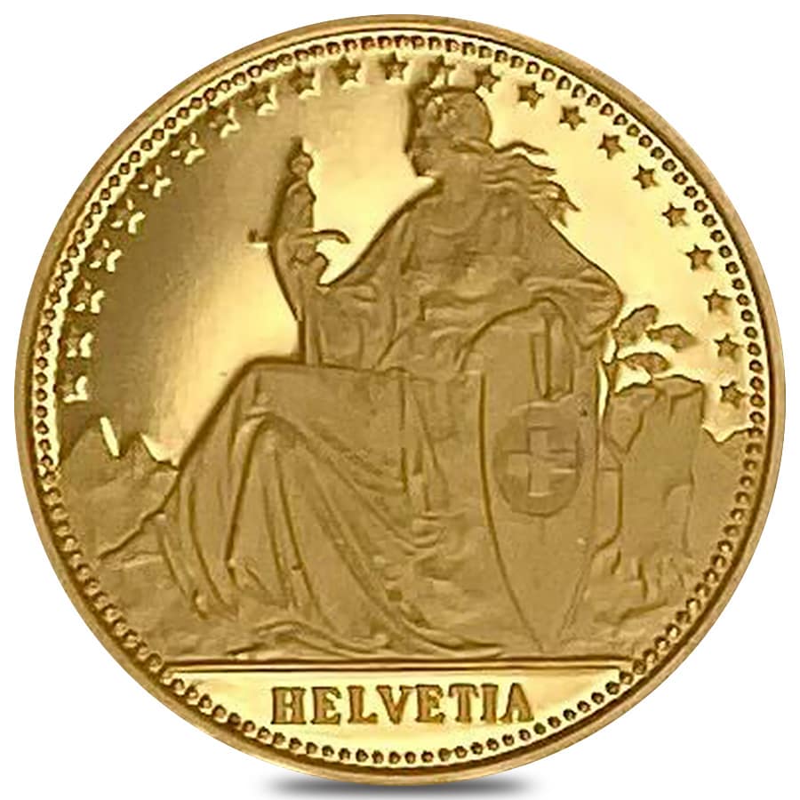 1987 1/4 oz Helvetia Matterhorn Gold Round|Bullion Exchanges