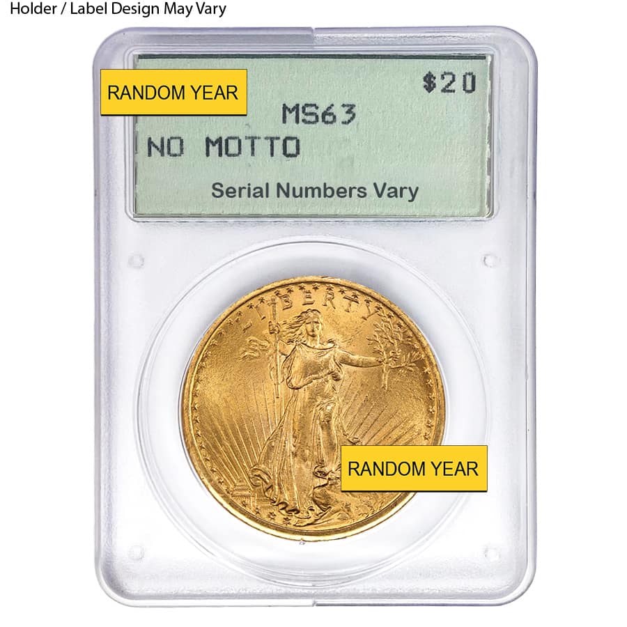 $20 Gold Saint Gaudens PCGS MS 63 Rattler|Bullion Exchanges
