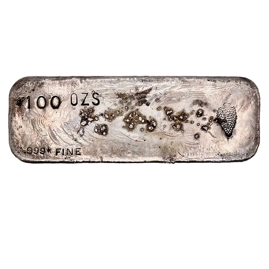 100 oz Empire Silver Bar .999 Fine