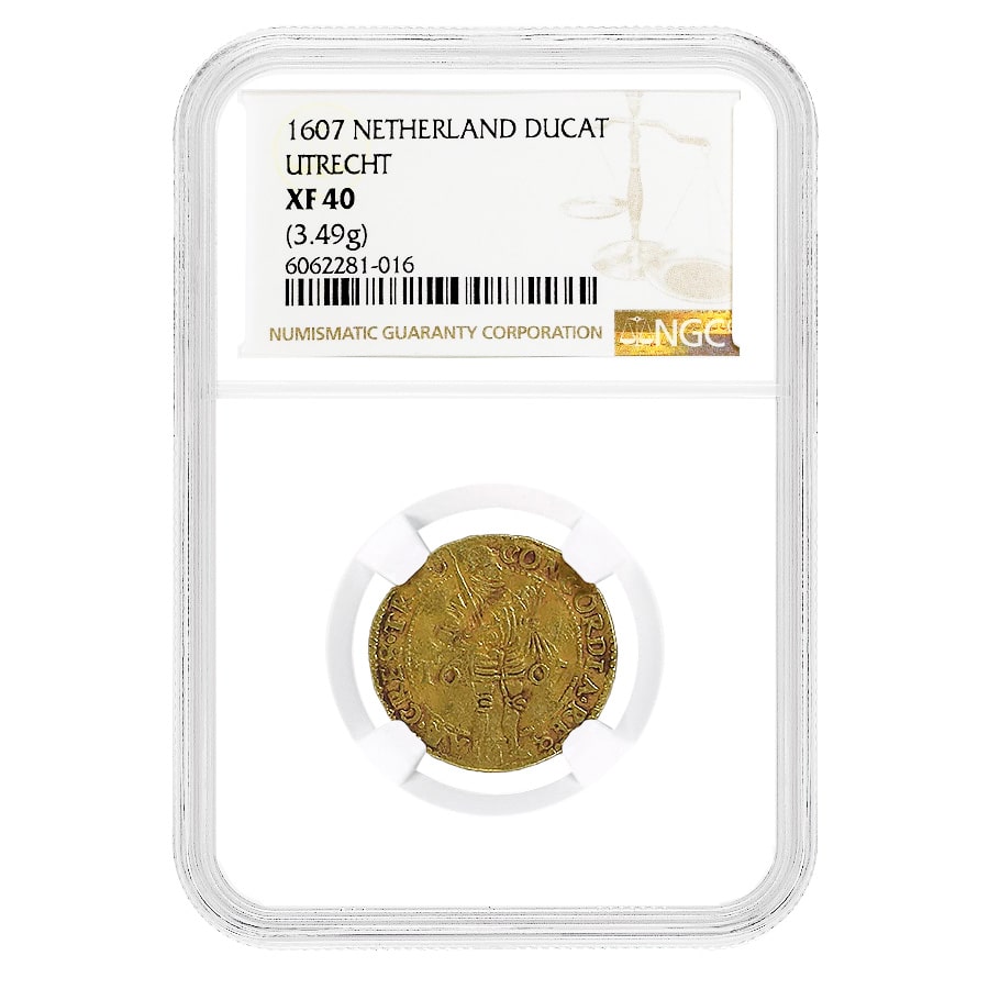 1607 Netherland Utrecht 1 Ducat Gold Coin NGC XF 40