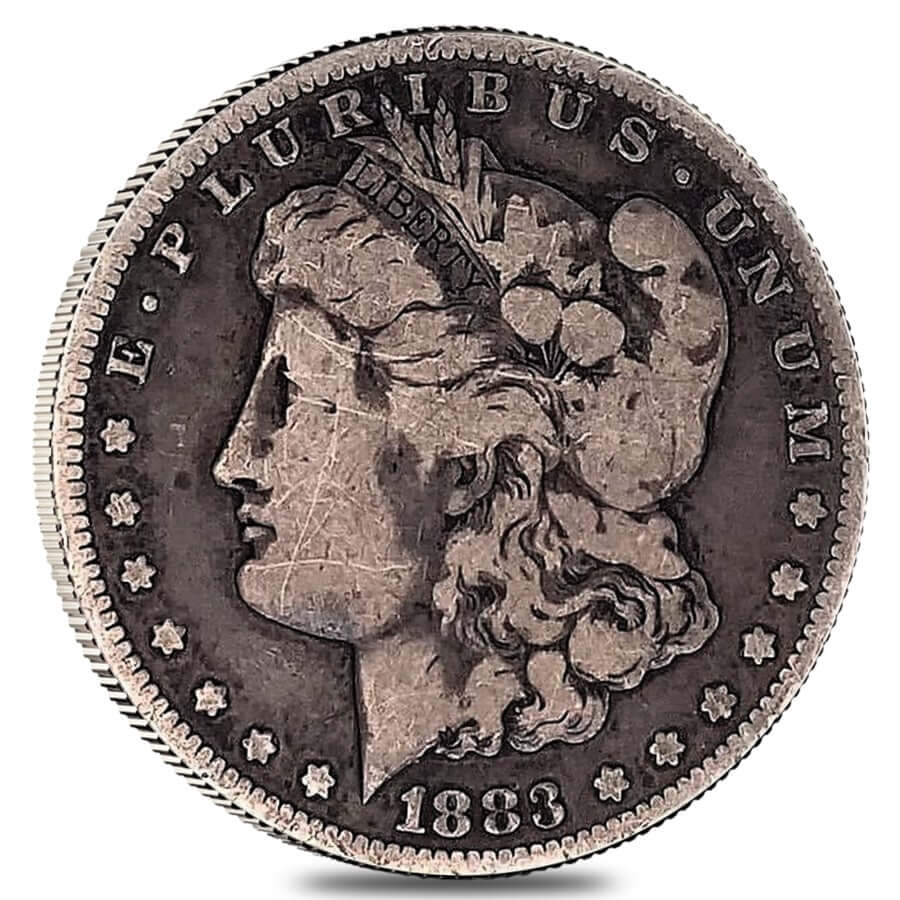 1883-CC Morgan Silver Dollar $1 VG (US Mint, .900 Silver)